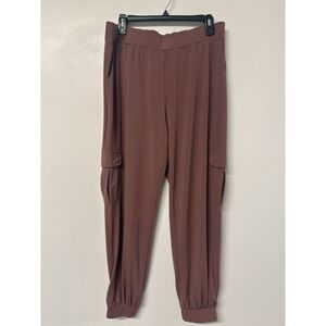 Lisa Rinna Roae Pink Elastic Waist Joggers‎ Pockets Women's Medium #42